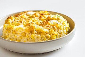 Homemade Almost Famous Corn Pudding with Creamed Corn and Rich Mascarpone