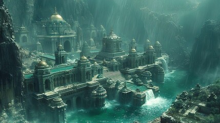 Templo perdido de uma civilização antiga