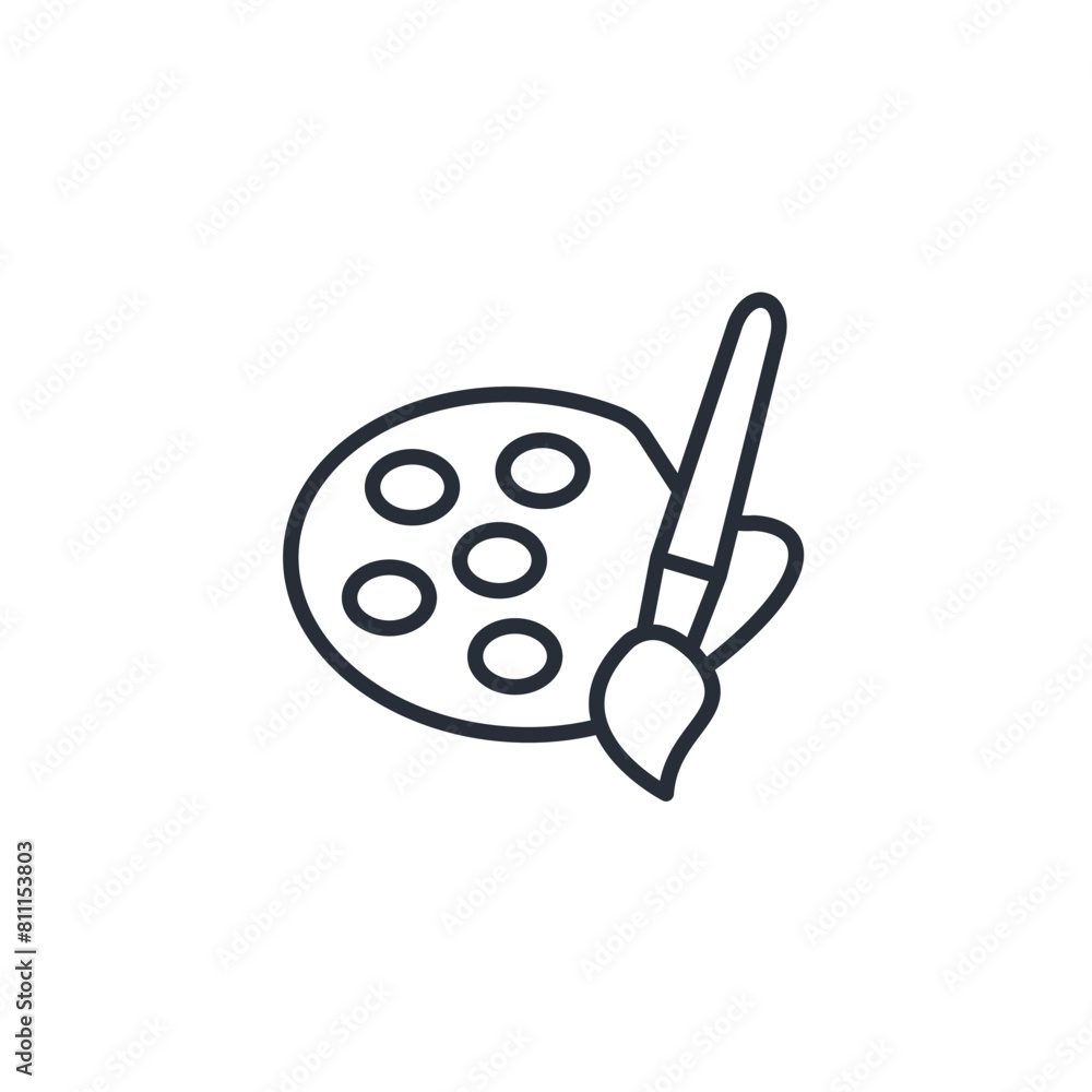 Poster art icon. vector.editable stroke.linear style sign for use web design,logo.symbol illustration.