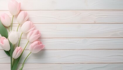 Colourful striped wooden wall decorated with flowers. Bright pale pastel colours. 