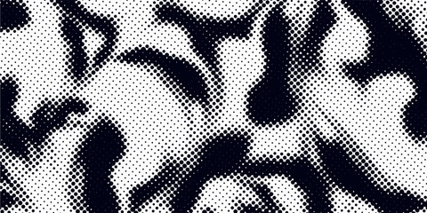 Fototapeta premium Halftone dots white and blue color pattern gradient grunge texture background.