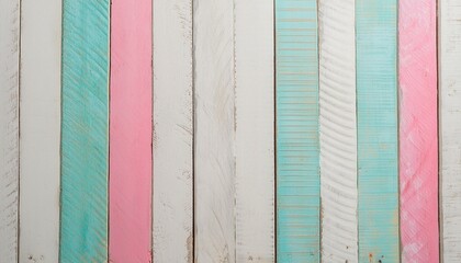Colourful wooden wall as background. Bright pale pastel colours. 