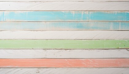 Colourful striped wooden wall as background. Bright pale pastel colours. 