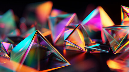 Neon Prism Play: A Vivid Geometric Lightshow