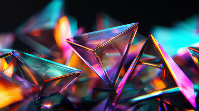 Vibrant Prismatica: A Kaleidoscope of Geometric Brilliance