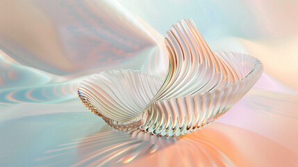 Ethereal Sculpture in Pastel Dreamscape