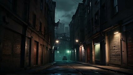 Fototapeta premium A dark and twisted cityscape