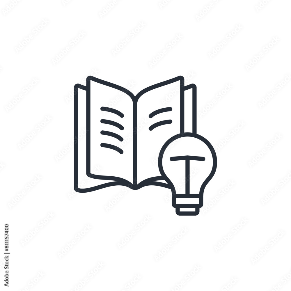 Poster knowledge icon. vector.editable stroke.linear style sign for use web design,logo.symbol illustration