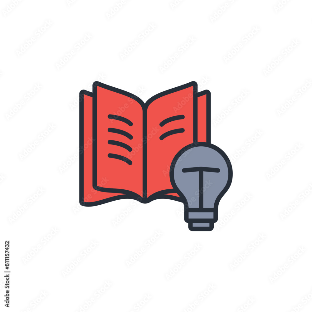 Poster knowledge icon. vector.editable stroke.linear style sign for use web design,logo.symbol illustration