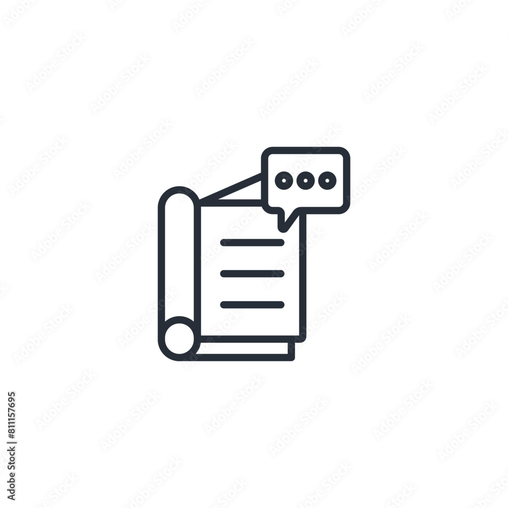 Poster lecture icon. vector.editable stroke.linear style sign for use web design,logo.symbol illustration.