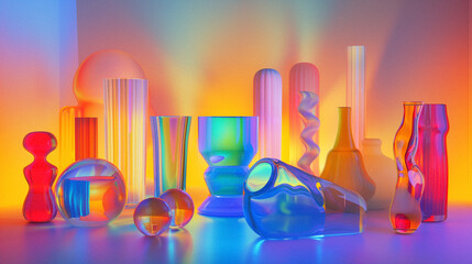 Vibrant Glassware Symphony