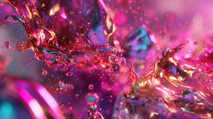 Cosmic Splash: An Abstract Expression of Color and Liquid Dynamics