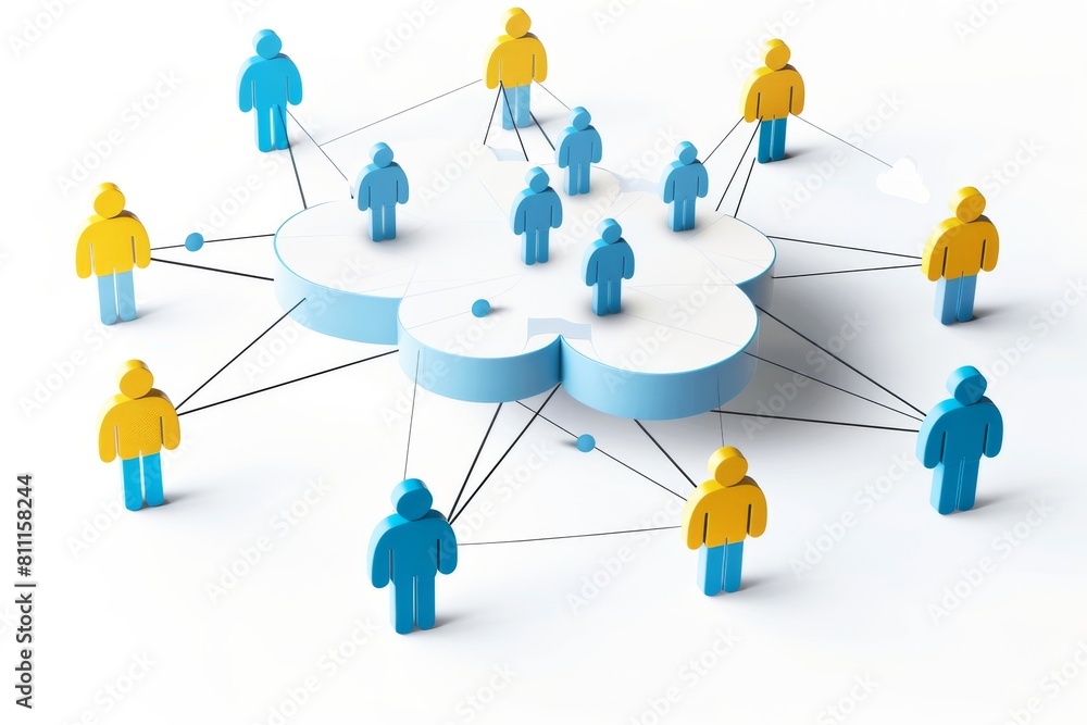 Poster effective collaboration in teamwork is driven by cloud digital,ed by online corporation networking a