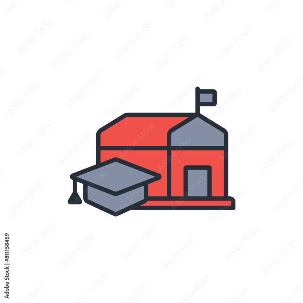 Poster student icon. vector.editable stroke.linear style sign for use web design,logo.symbol illustration.