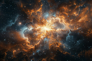 Obraz premium Colorful space galaxy cloud nebula