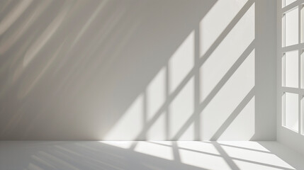 Minimalist Shadows on White Wall