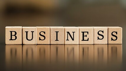 Wooden Cube Business Concept - business written on cube - high resolution image of 300 DPI  