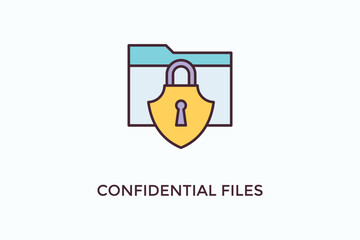 Confidential Files Vector Icon Or Logo Illustration