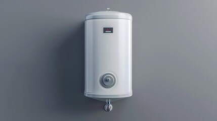 3D realistic image of a water heater, clean lighting, isolated on background