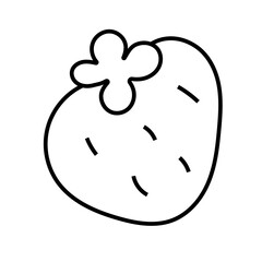 Strawberry. Vector illustration in doodle style.