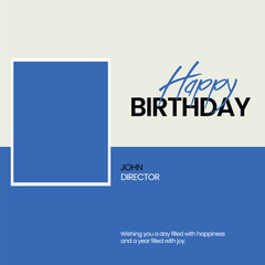 Fototapeta premium happy birthday template for cooperate 