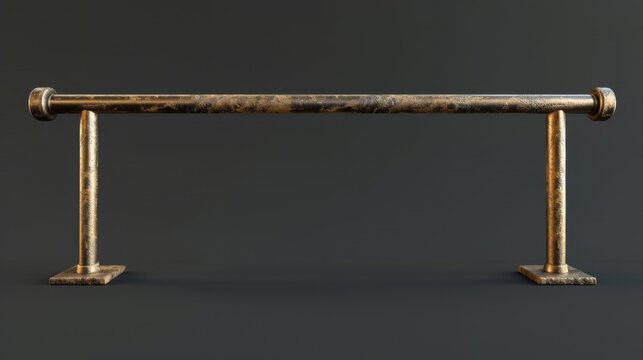 3D realistic image of parallel bars, clean lighting, isolated on background