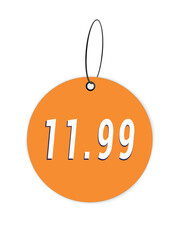 Price Tag displaying value of 11.99.
