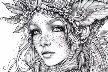 Coloring book antistress elves