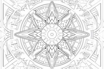 Coloring book antistress mandalas