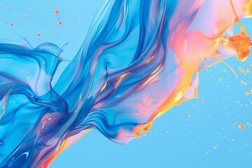 Fototapeta premium blue modern dynamic abstract fluid banner background