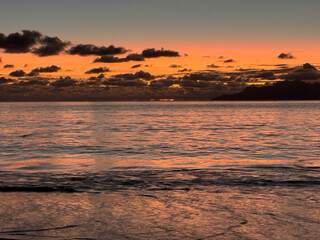 Seychelles sunset at Beau Vallon