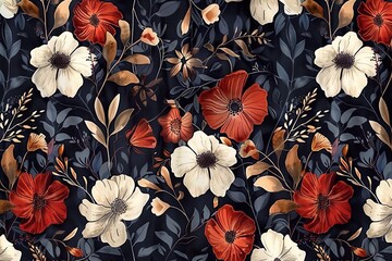 Seamless Pattern botanic for textile