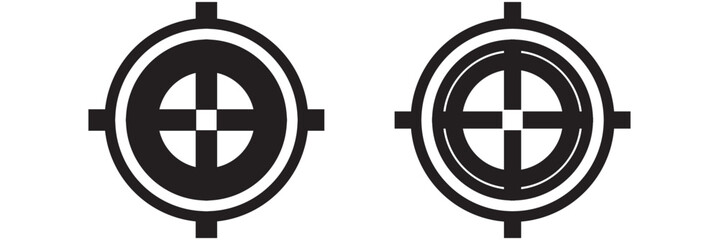 Target icon set. Icons for business goals and missions. Ambition and opportunity symbols, sales focus icons.