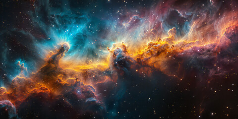 Obraz premium Colorful space galaxy cloud nebula