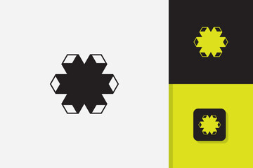 Abstract cube logo design vector template