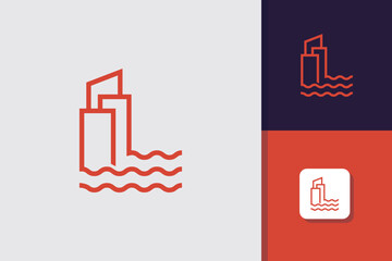 City water logo design vector template