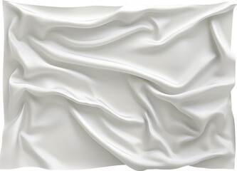 Naklejka premium An exquisite piece of white satin cloth isolated.