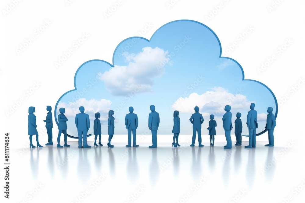 Aufkleber marketing collaboration in laptop cloud networking fosters international team with saas and teamwork