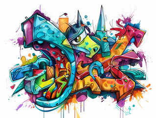 Abstract Graffiti Art with Vivid Colors and Dynamic Shapes
Contemporary Urban Artwork in Bold Colors and Fluid Lines
Expressionist Street Art with Red, Yellow, and Blue Splatters