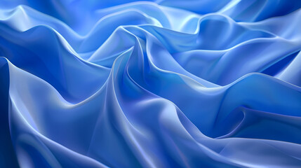 Fototapeta premium blue satin background with smooth folds ,Satin silk fabric background. Rippling scarf texture ,Luxury shiny wallpaper in blue