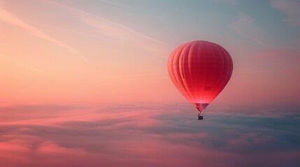Obraz premium hot air balloon at sunset