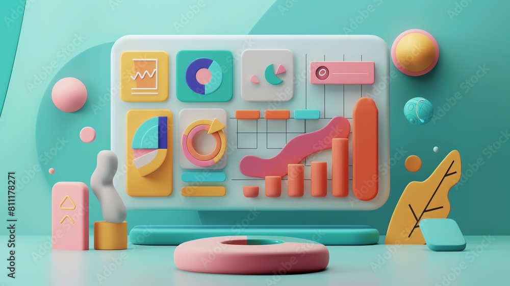Poster create stylish presentations with presentation slide template