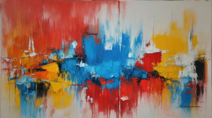 Obraz premium abstract expressionist painting with white background