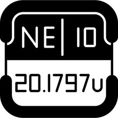 Neon Periodic Table Element Icon