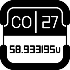 Cobalt Periodic Table Element Icon