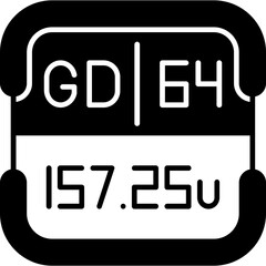 Gadolinium Periodic Table Element Icon