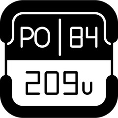 Polonium Periodic Table Element Icon