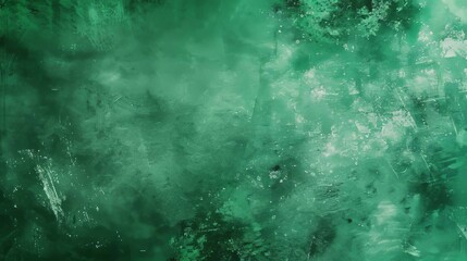 Verdant Impressions: Dark Green Abstract Oil Painting Background