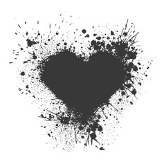 Obraz premium Silhouette Stencil frame dirty texture hearth border black color only