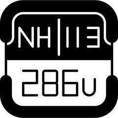 Nihonium Periodic Table Element Icon